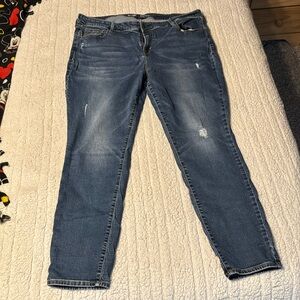 Old Navy Rockstar Denim Distressed Blue Jean